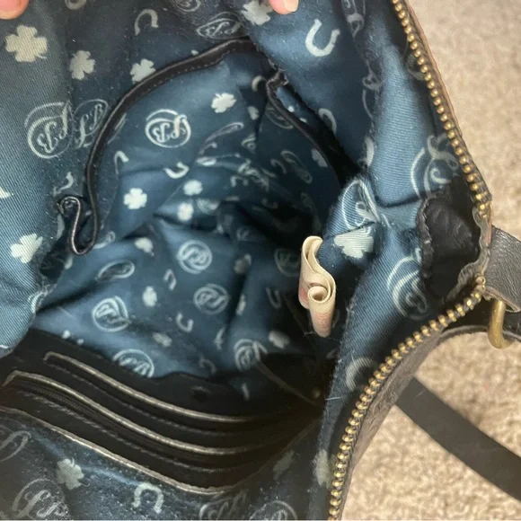 Lucky Brand Vintage Style Black/Brown Crossbody, gently used. - Picture 7 of 10